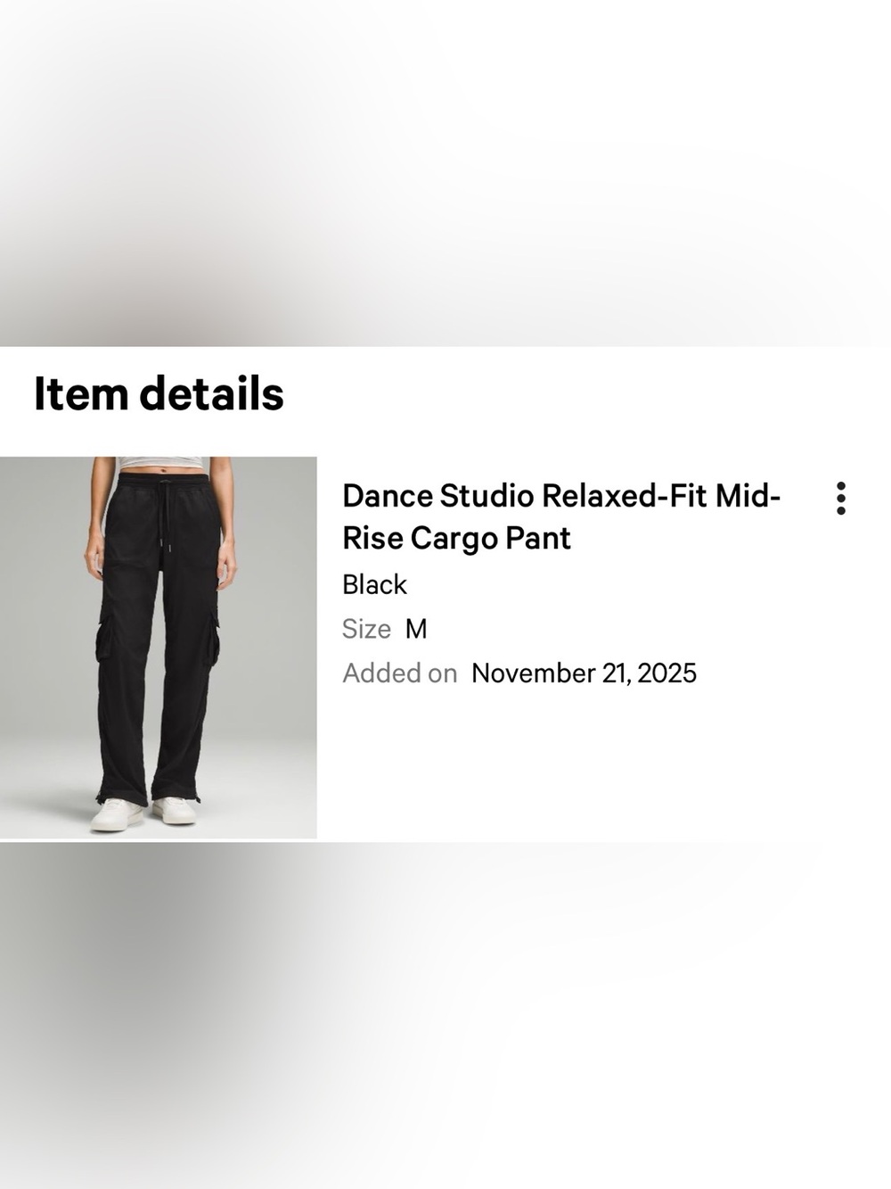 lululemon athletica Black Dance Studio Relaxed-Fit Mid-Rise Cargo Joggers
